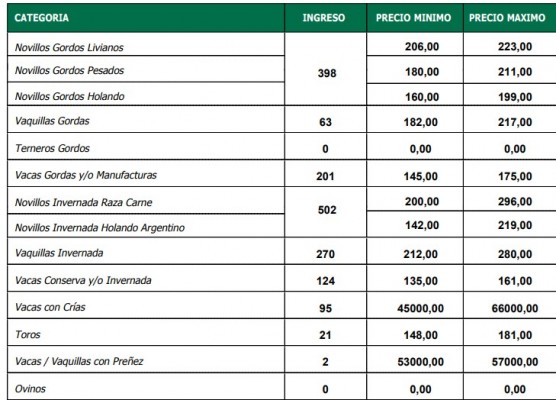 Precios en alza para el gordo en el remate de La Ganadera en Ramírez