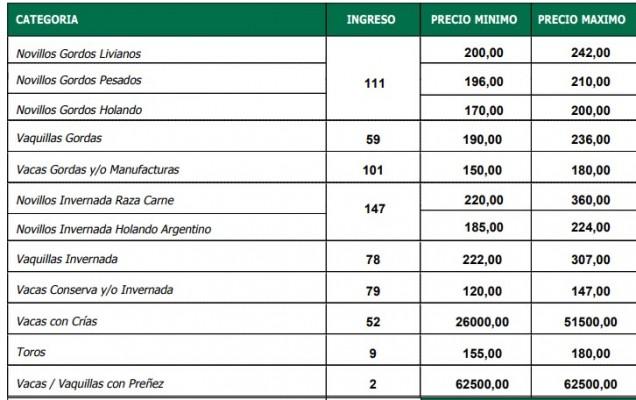 Plaza encalmada en María Grande para la hacienda con destino a faena