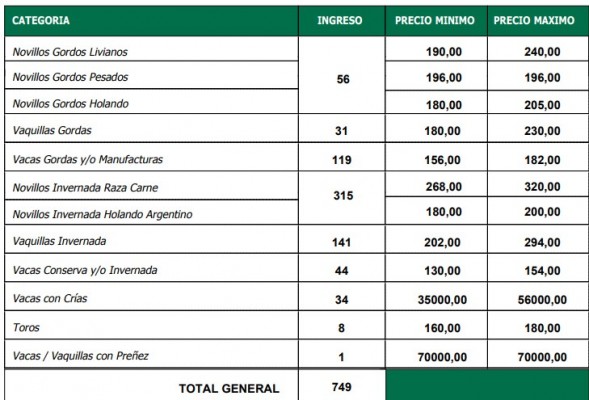 La hacienda con destino a faena se vendió con agilidad en María Grande