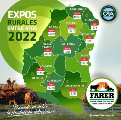 En Villaguay arrancará el calendario 2022 de exposiciones de rurales entrerrianas