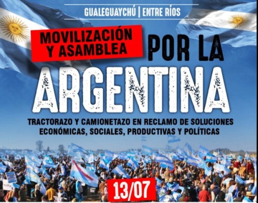 Gualeguaychú será el epicentro de la protesta del campo en Entre Ríos