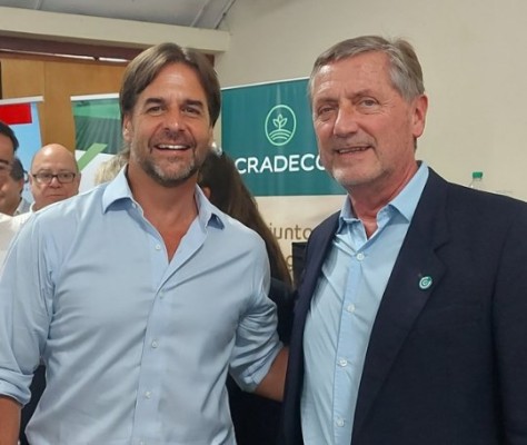 Laucirica estuvo con Lacalle Pou en un encuentro cooperativo en Uruguay