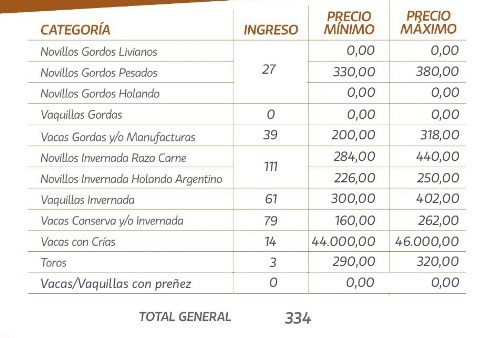 Plaza sostenida en el remate de La Ganadera en Villa Elisa