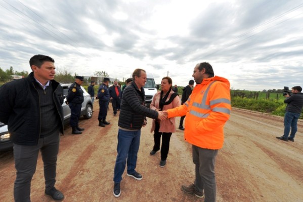 Bordet recorrió las obras sobre la ruta provincial 23