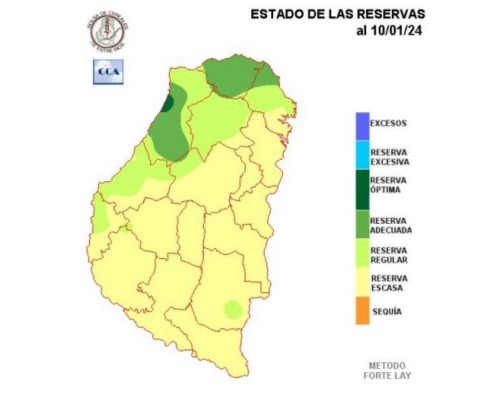 Retroceden las reservas de humedad