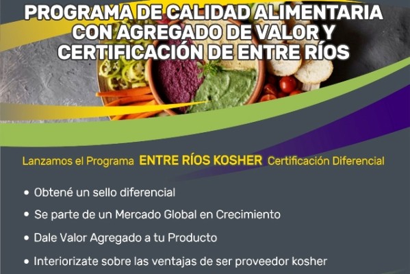 Brindarán una capacitación a productores sobre certificación Kosher